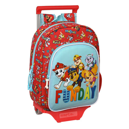 Mokyklinė kuprinė su ratukais The Paw Patrol Funday Mėlyna Raudona 26 x 34 x 11 cm