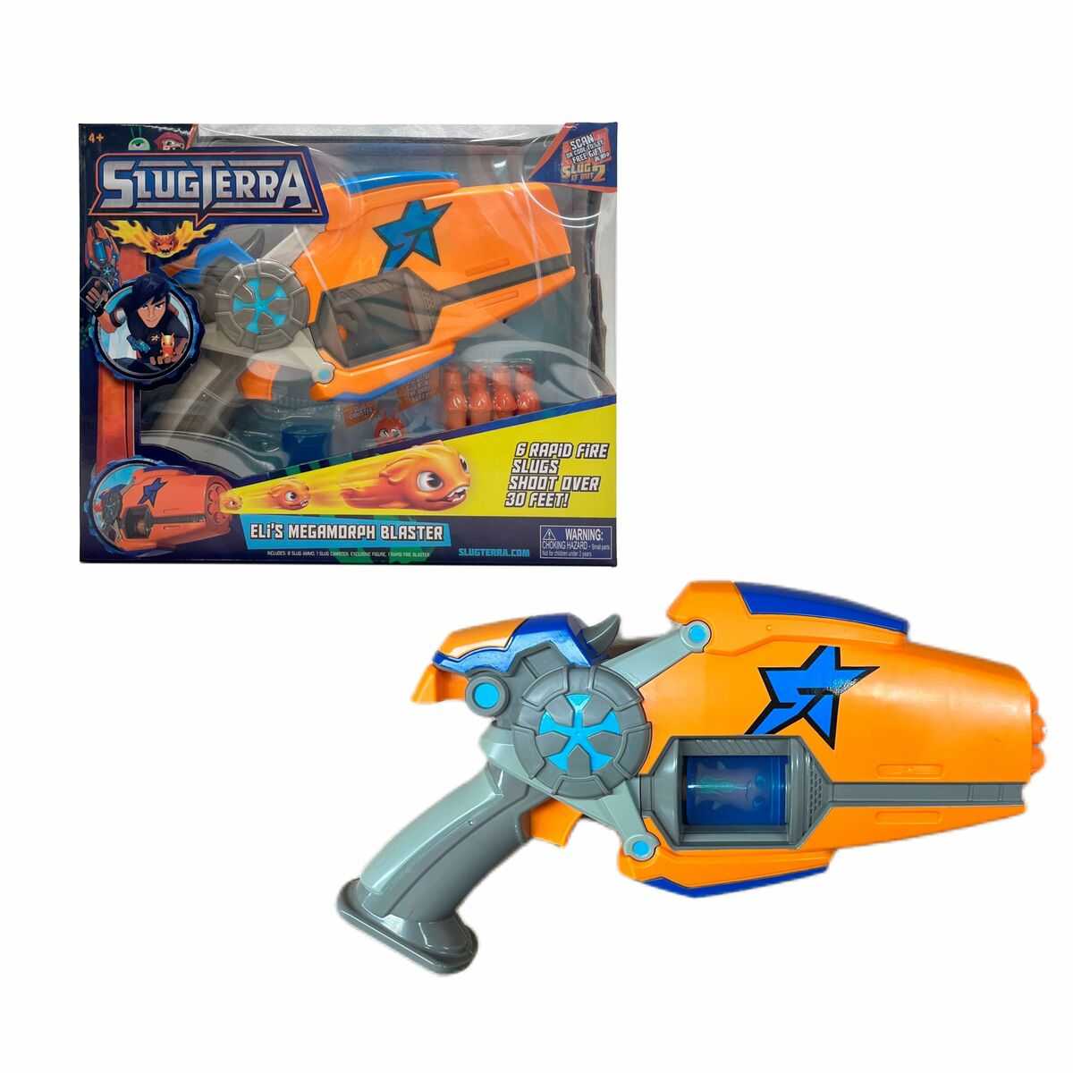 Minkštų strėlyčių šautuvas Bizak Slugterra Eli'S Megamorph Blaster Oranžinė