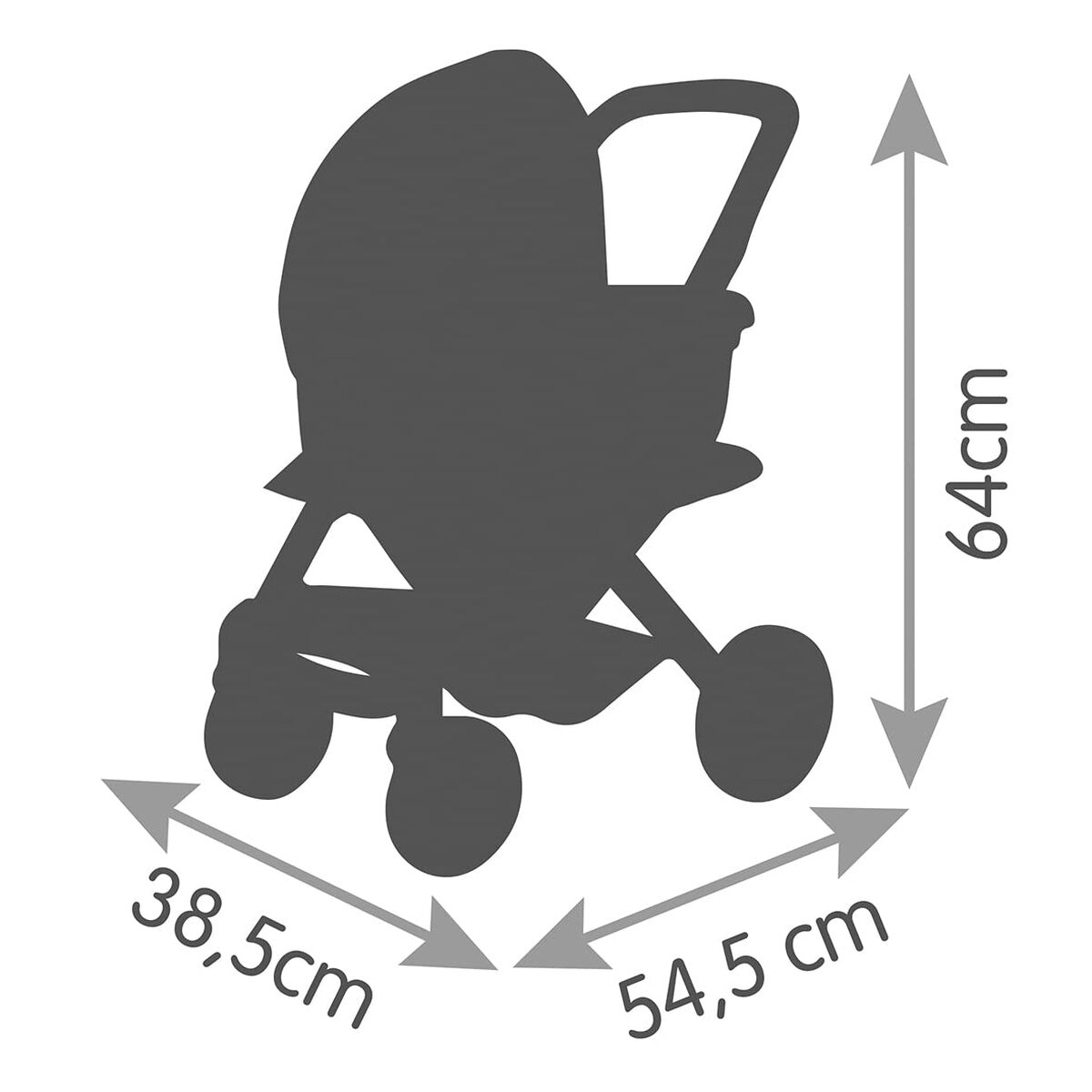 Lėlių vežimėlis Smoby Maxi-Cosi Pushchair 64 cm