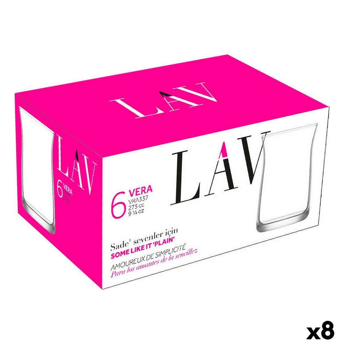 Stiklinių rinkinys LAV Vera 275 ml 6 Dalys (8 vnt.)