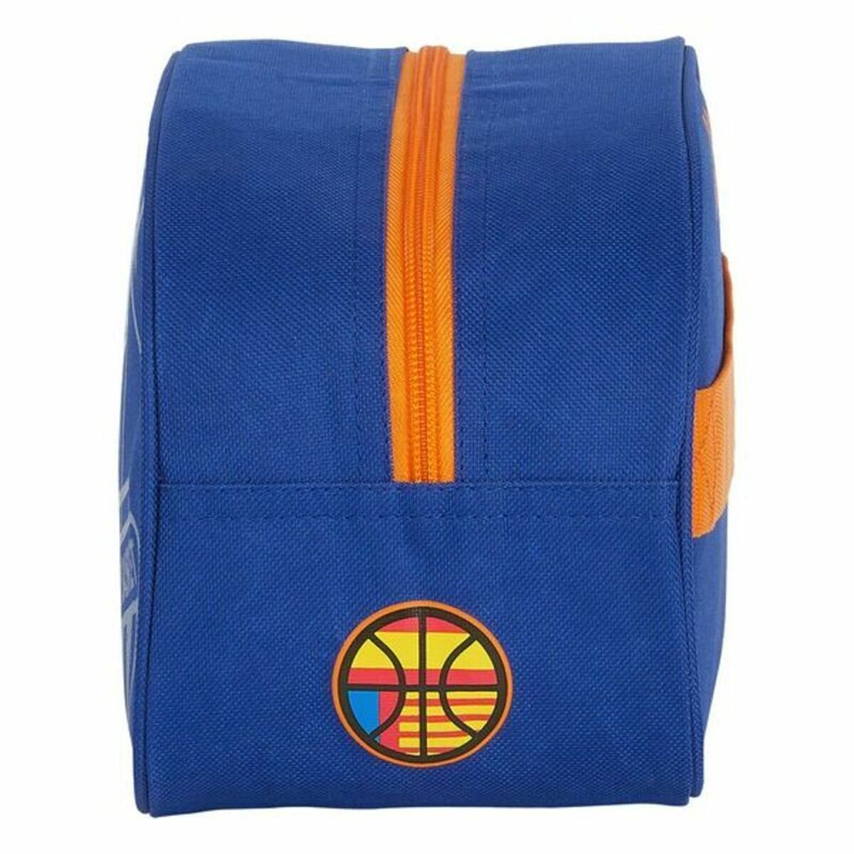 Mokyklinis higienos reikmenų krepšys Valencia Basket M248 Mėlyna Oranžinė 26 x 15 x 12 cm