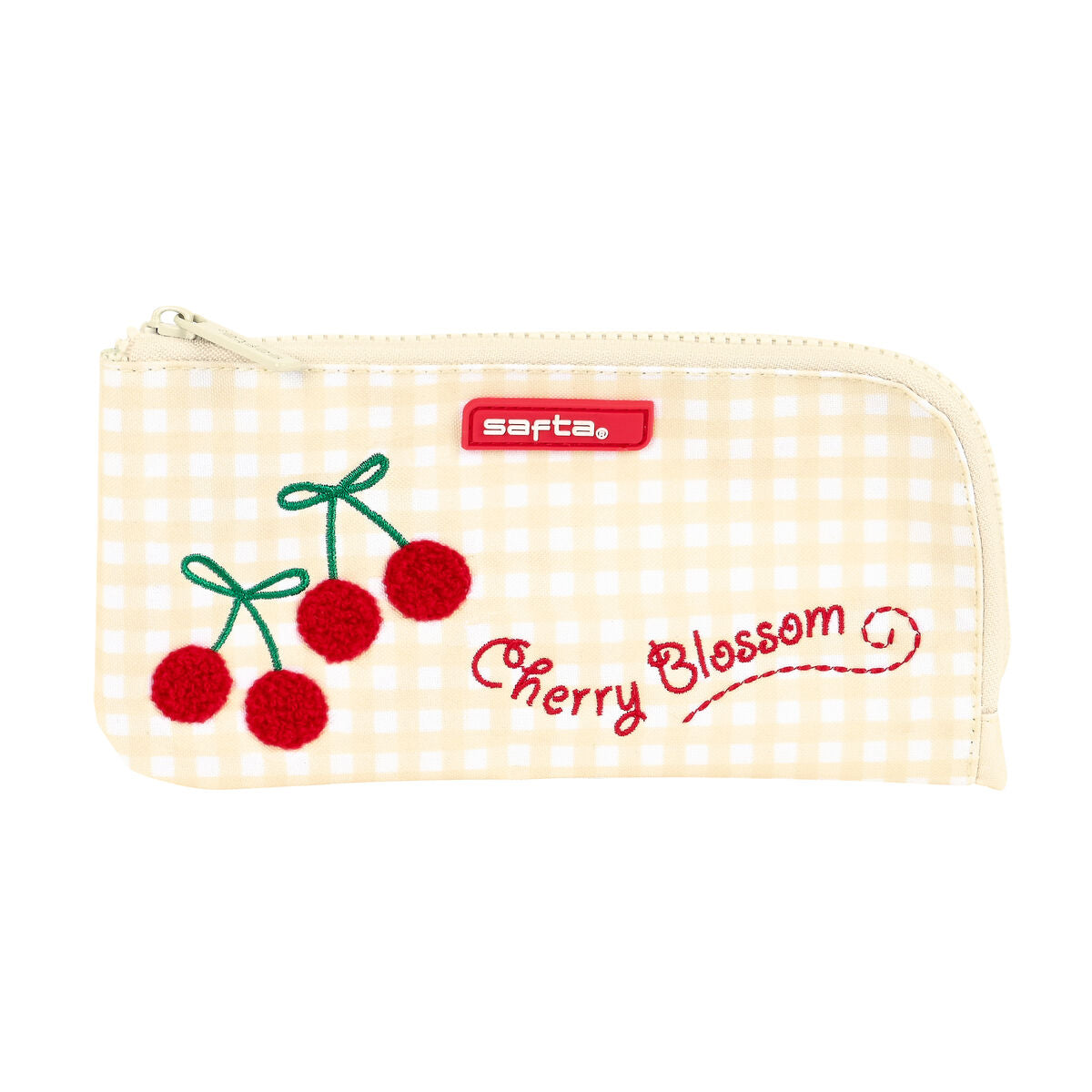 Mokyklinis dėklas Safta Cherry Rusvai gelsva (23 x 11 x 1 cm)