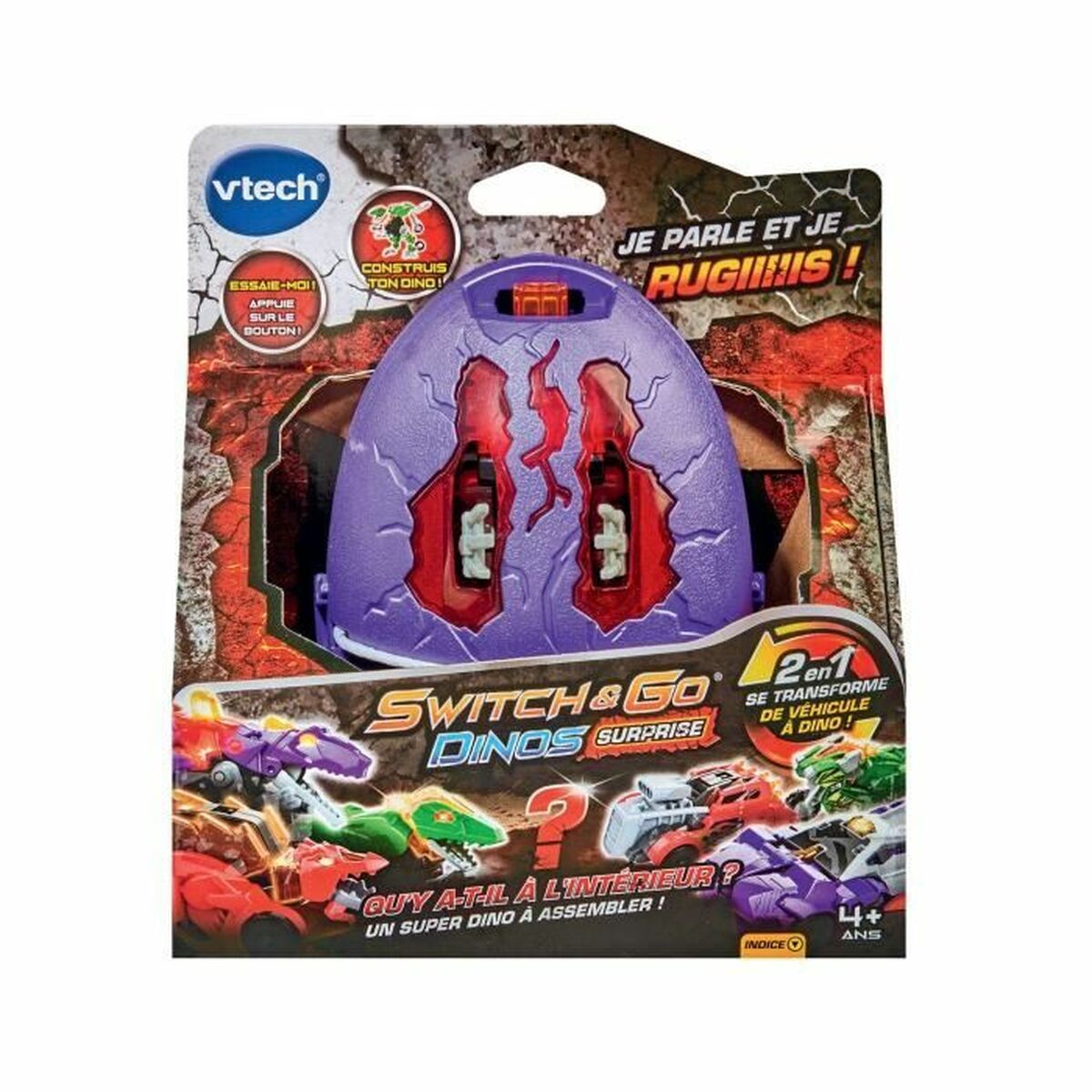 Transformeriai Vtech SWITCH & GO DINOS SURPRISE