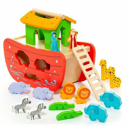 Playset Moltó Noah's ark Medžio 17 Dalys