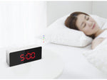 Led žadintuvas led laikmatis led veidrodis žadintuvas data 4in1