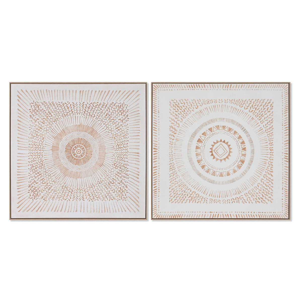 Paveikslas Home ESPRIT Mandala Skandinavijos 100 x 4 x 100 cm (2 vnt.)