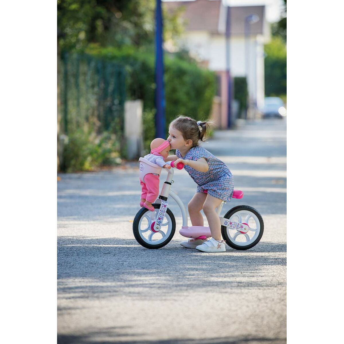 Vaikiškas dviratis Smoby Scooter Carrier + Baby Carrier Be pedalų