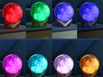3d rgb mėnulio naktinė šviesa su nuotolinio valdymo pulteliu