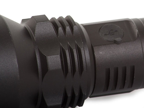 Bailong taktinis stiprus led žibintuvėlis xhp50 zoom usb