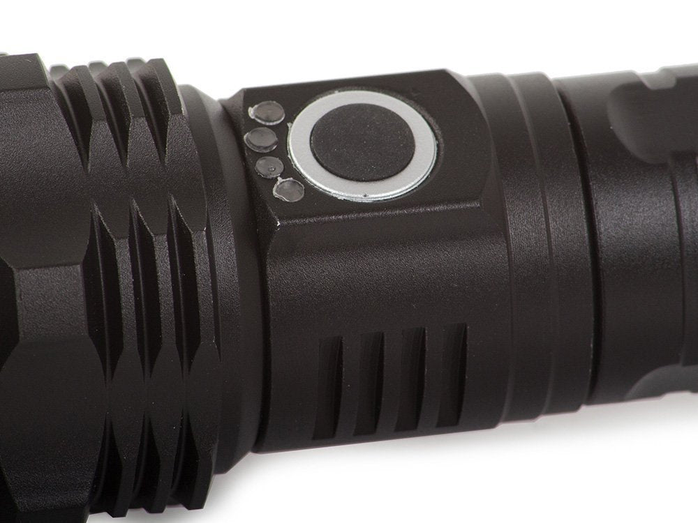 Bailong taktinis stiprus led žibintuvėlis xhp50 zoom usb