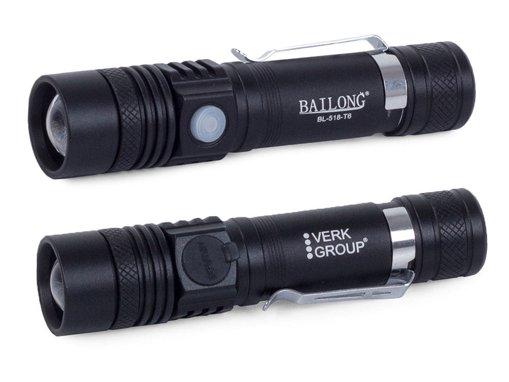 Taktinis bailong vadovaujamas žibintuvėlis cree zoom xm-l t6