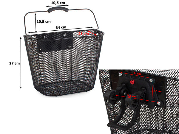 Didelis dviračių krepšys metalinis dviračių krepšys spustelėkite