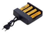 4x 18650 led akumuliatorių įkroviklis
