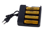 4x 18650 led akumuliatorių įkroviklis
