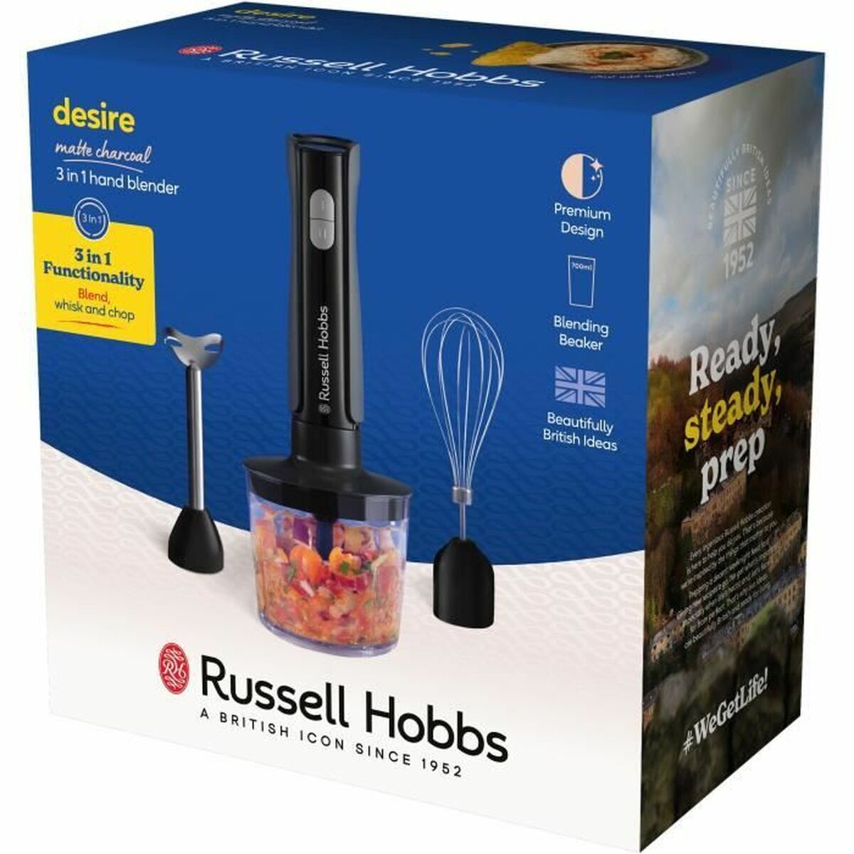 Rankinis trintuvas Russell Hobbs Desire Matte Charcoal Juoda 500 W