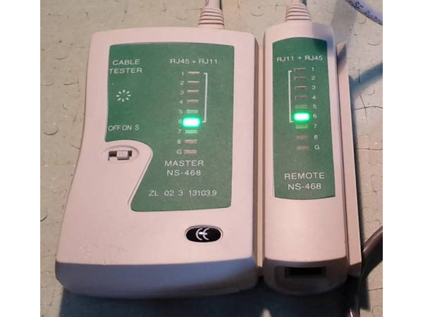 Tinklo kabelių testeris rj45 rj11 atveju