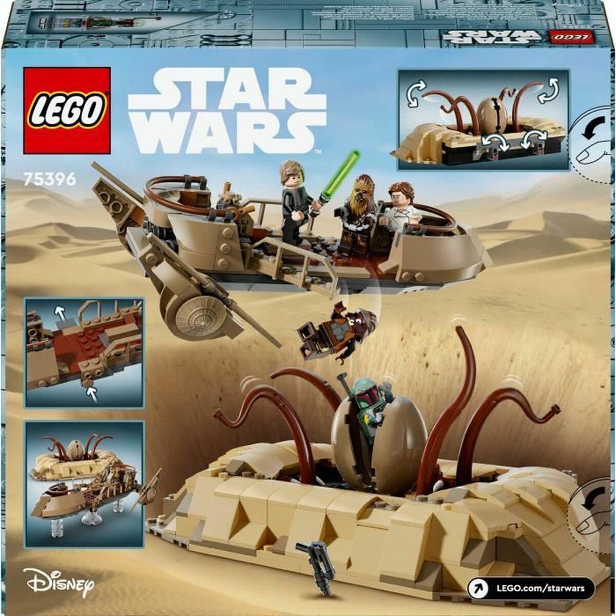 Statybos rinkinys Lego 75396 Desert Skiff & Sarlacc Pit Spalvotas 558 Dalys