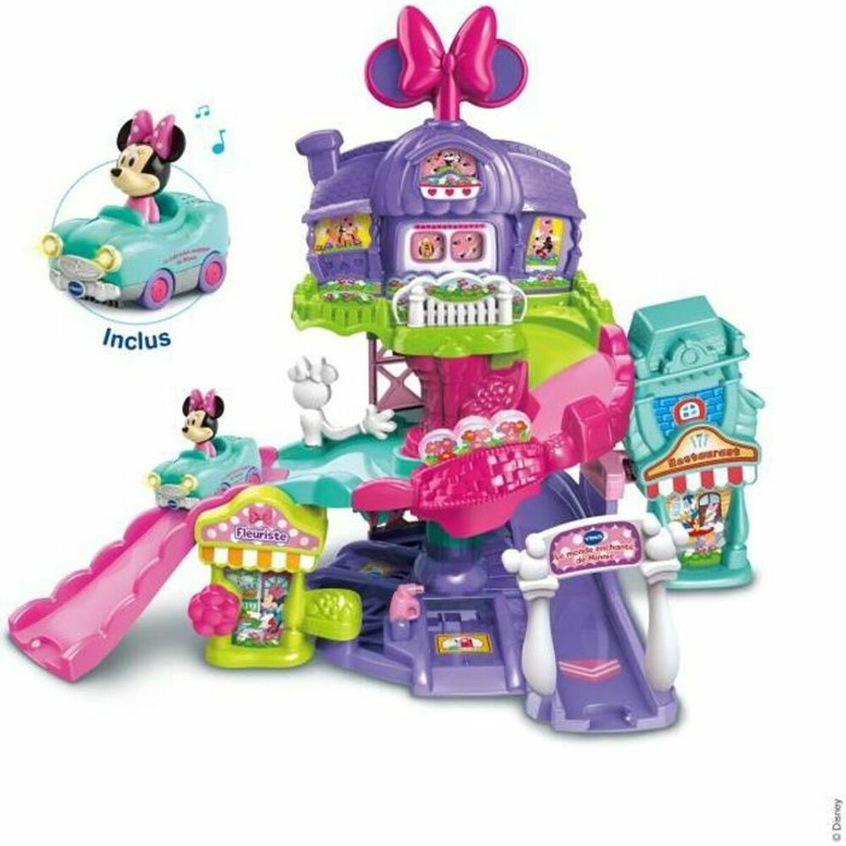 Transporto priemonių žaidimo rinkinys Vtech Minnie's Enchanted World su garsu