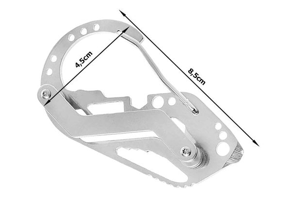 Raktų žiedas karabinas išgyvenimo multitool