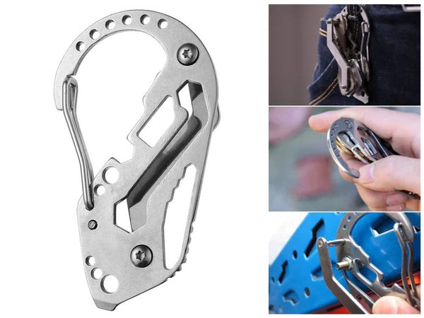 Raktų žiedas karabinas išgyvenimo multitool