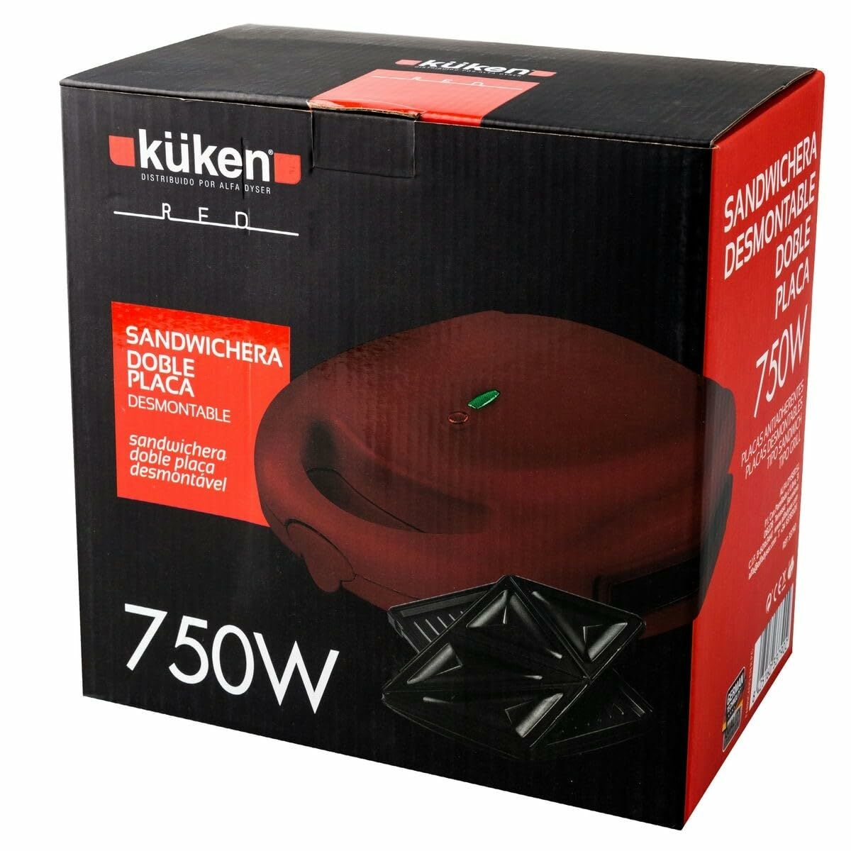 Sumuštinių keptuvė Küken 33790 Raudona 750 W