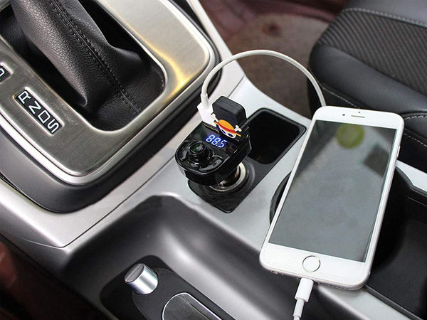 Transmitteris fm sd mp3 bluetooth įkroviklis 2xusb