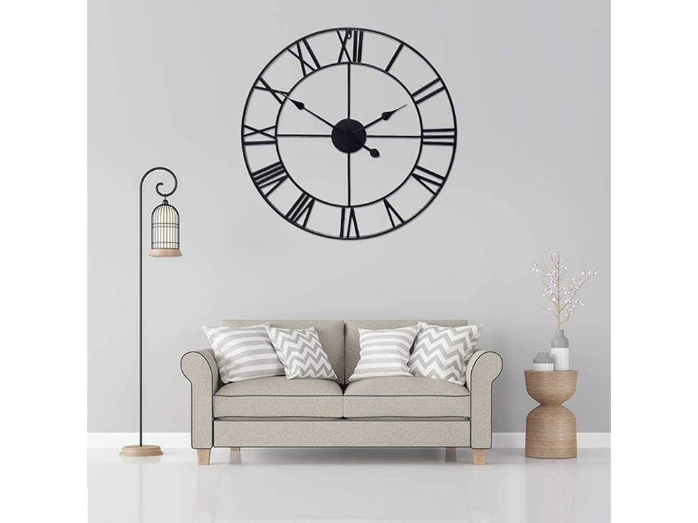 Rome retro vintage loft 3d sieninis laikrodis 50cm