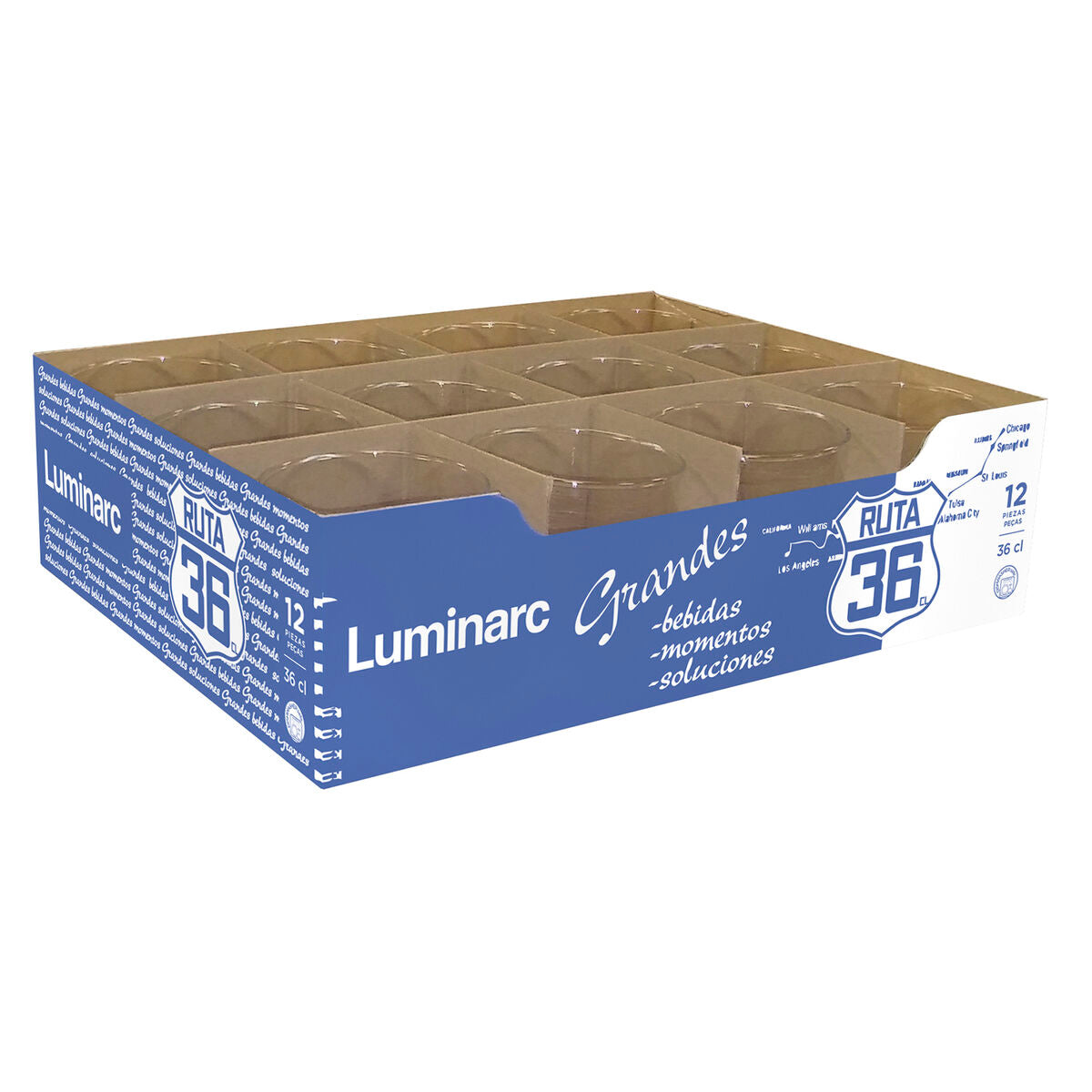 Stiklas Luminarc Ruta 36 Skaidrus stiklas (360 ml) (12 vnt.)