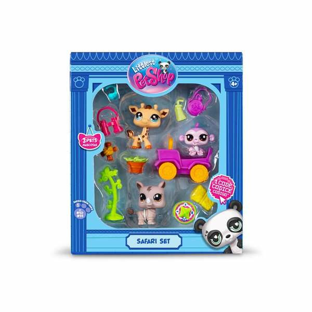 Playset Bandai Littlest Pet Shop SAFARI 8 Dalys