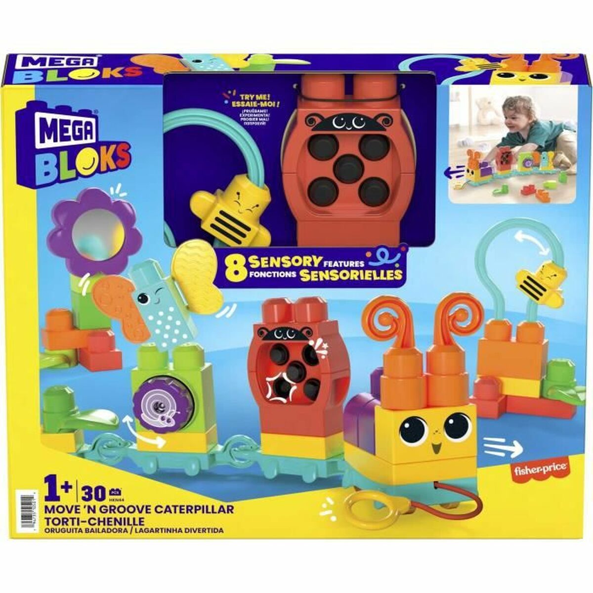 Statybos rinkinys Megablocks Mega Bloks + 1 metai 30 Dalys