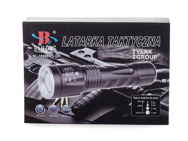 Bailong taktinis vadovaujama žibintuvėlis cree zoom xm-l3 u3