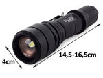 Bailong taktinis led įkraunamas usb žibintuvėlis l3-u3