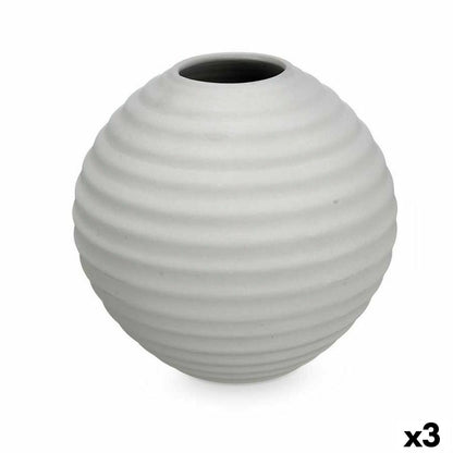 Vaza Pilka Keramikinis 25 x 25 x 25 cm (3 vnt.) Sfera