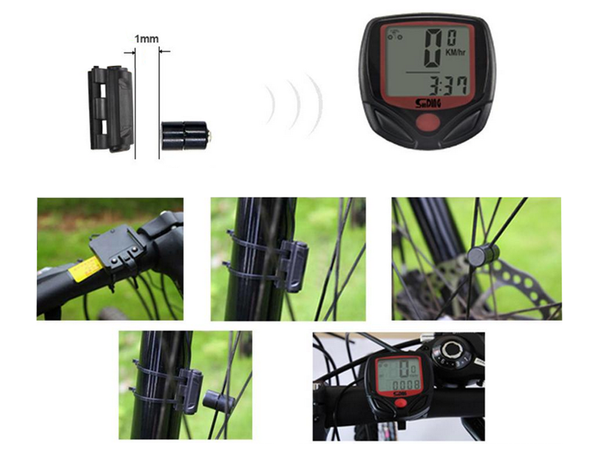 Vandeniui atsparus dviračio kompiuteris 14 funkcijų