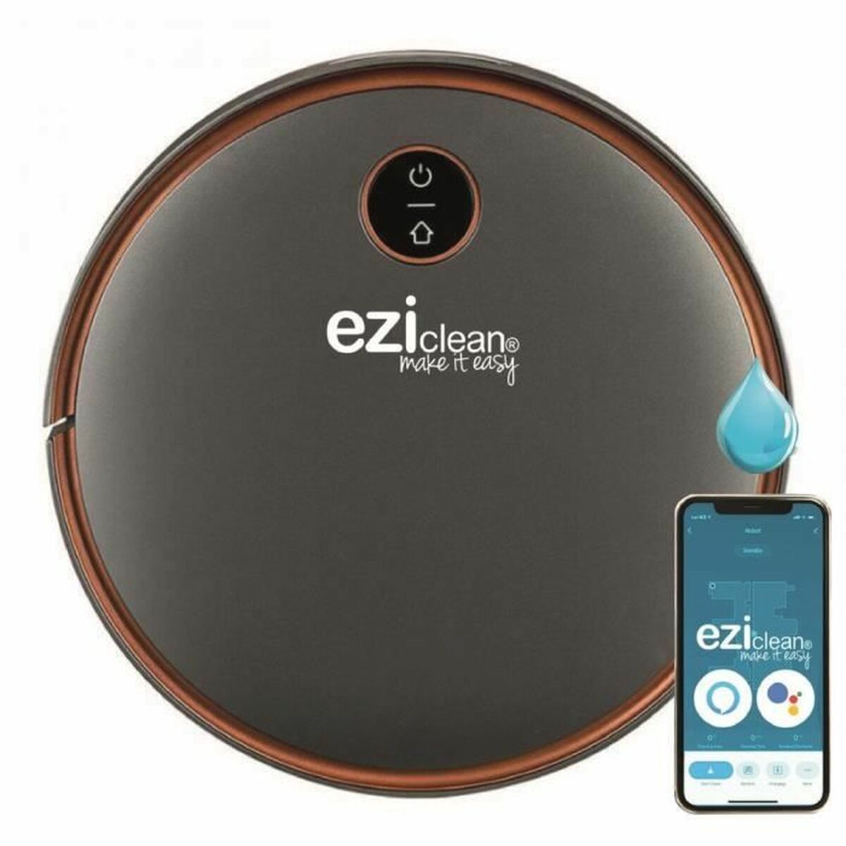 Robotas dulkių siurblys EZIclean Aqua iMap A50