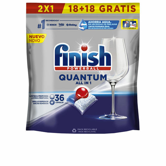 Indaplovės tabletės Finish Quantum (36 Vienetai)