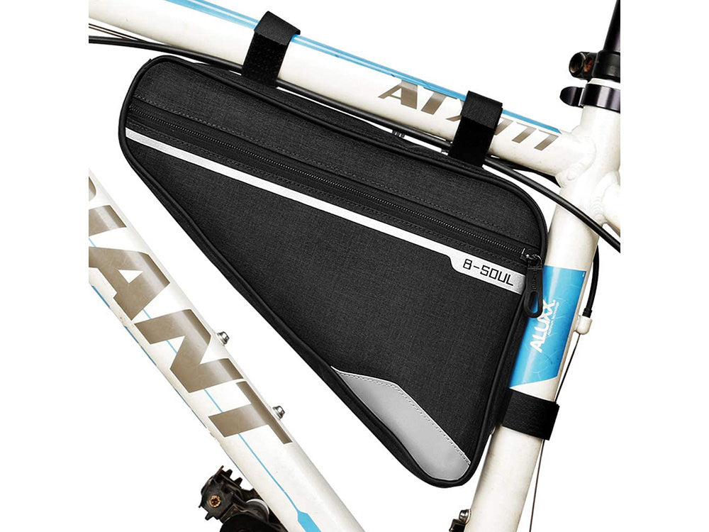 Dviračio krepšys po rėmu