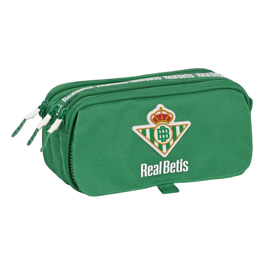 Dvigubas penalas Real Betis Balompié Žalia 21,5 x 10 x 8 cm