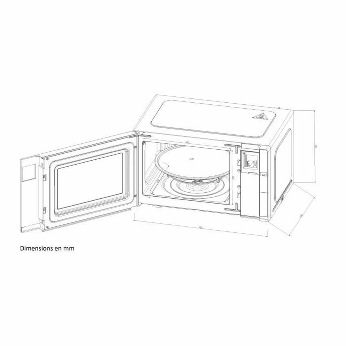 Mikrobangų Krosnelę Continental Edison CEMO23BG Juoda noir 1280 W 23 L