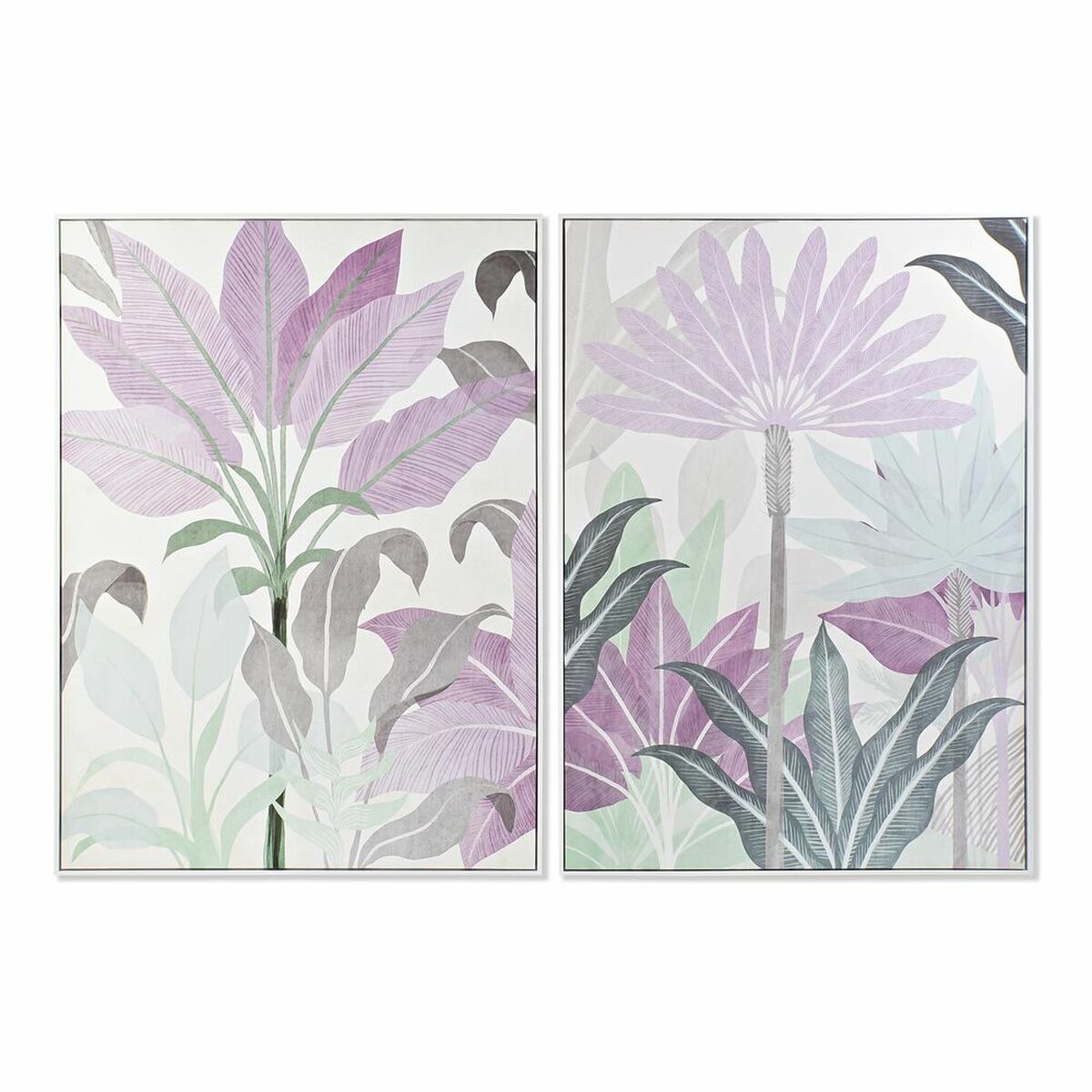 Paveikslas DKD Home Decor 103,5 x 4,5 x 144 cm Tropinis (2 vnt.)