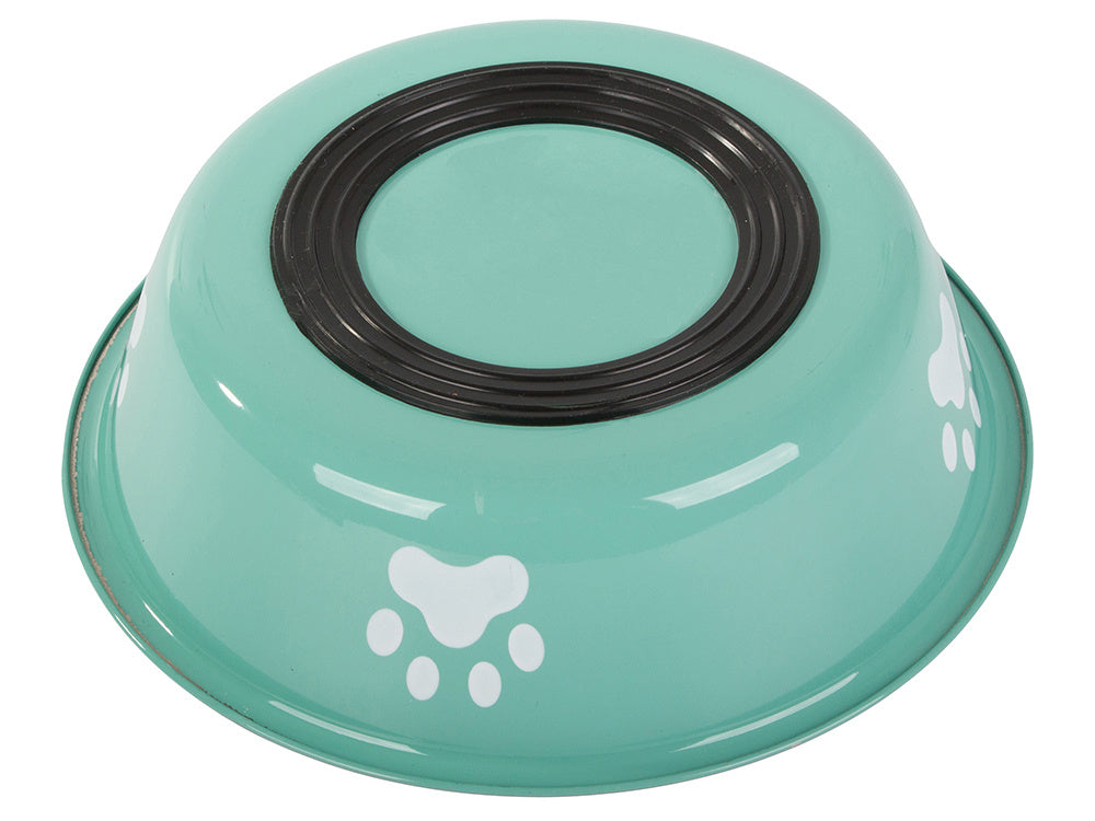 Metalinis anti-slipping dog cat food water bowl 150ml