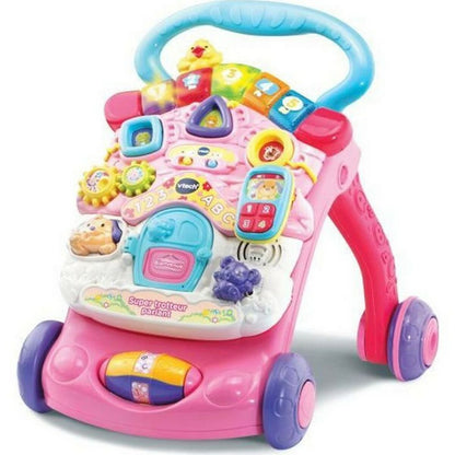 Triratis Vtech Super Trotteur Parlant 2 En 1 Rose Rožinė