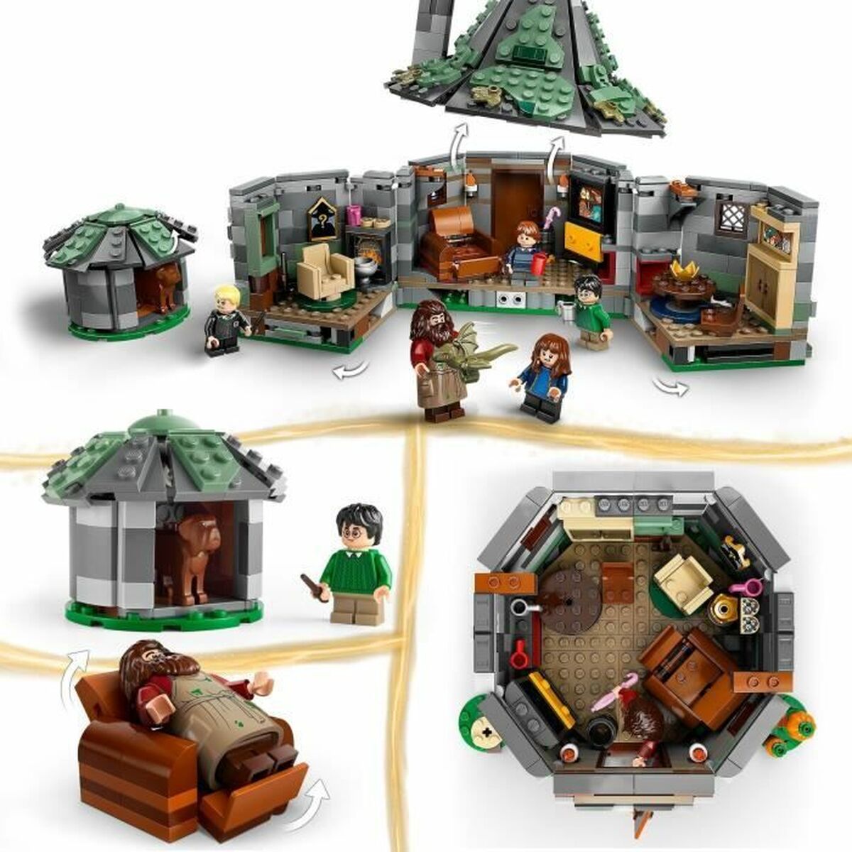 Statybos rinkinys Lego Harry Potter 76428 Hagrid's Cabin: An Unexpected Visit Spalvotas