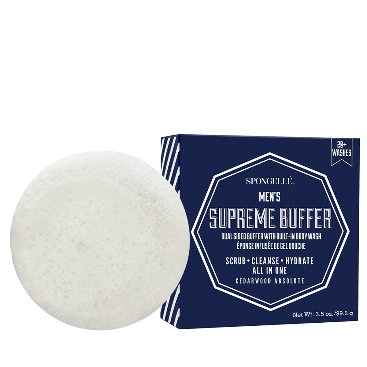 Spongelle Supreme Buffer-Cedar Absolute parfumuota kempinė vyrams, 1 vnt.