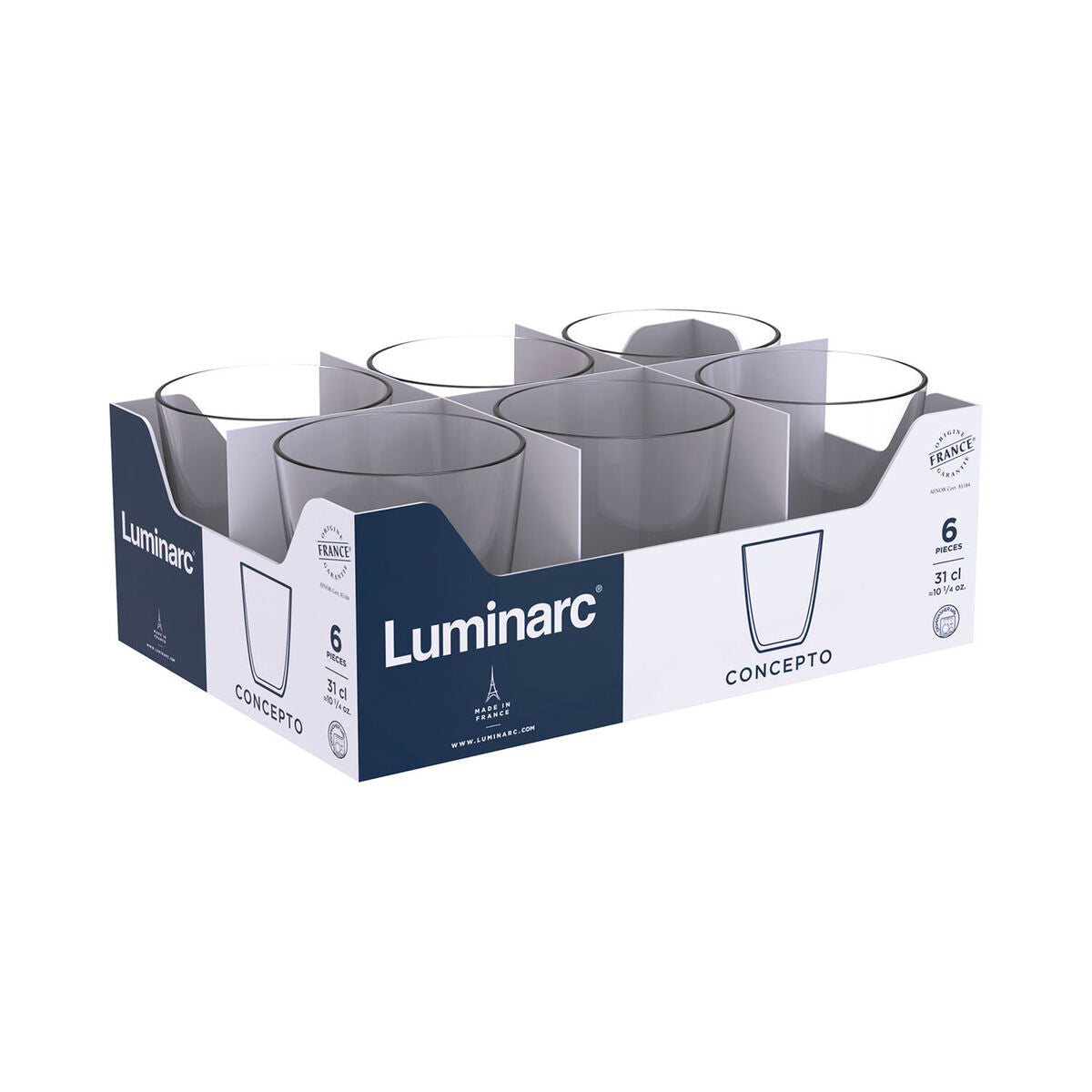 Stiklas Luminarc Concepto Skaidrus stiklas 310 ml (24 vnt.)