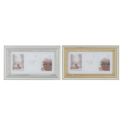 Nuotraukų rėmelis DKD Home Decor Luxury Auksinis Sidabras Stiklas polistirenas Tradicinis 46,5 x 2 x 28,5 cm (2 vnt.)