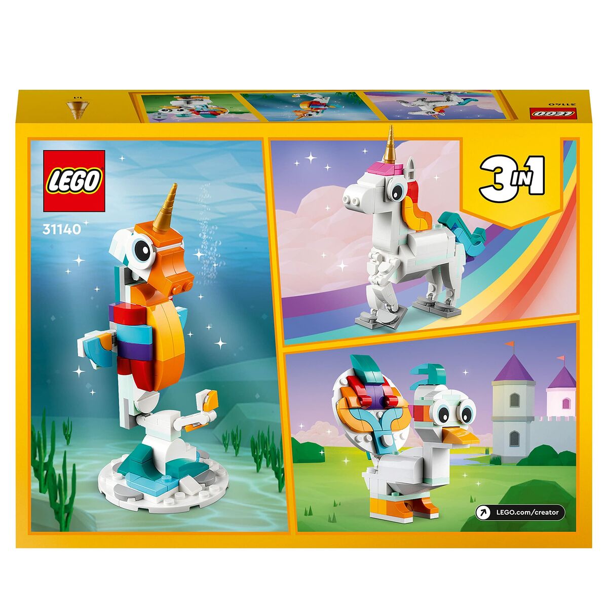 Statybos rinkinys Lego Creator Magic Unicorn 31140 3 viename 145 Dalys