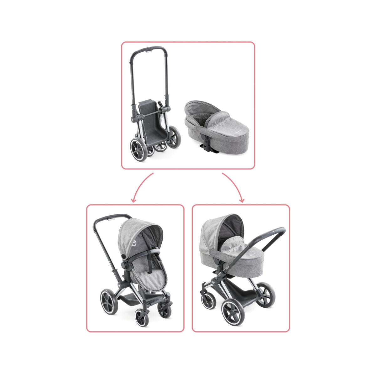 Lėlių vežimėlis Corolle Cybex 3 in1 Pram (62 x 70 x 40,5 cm)