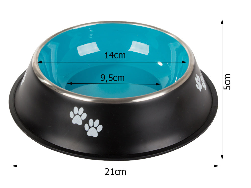 Metal anti-slip dog bowl 400ml