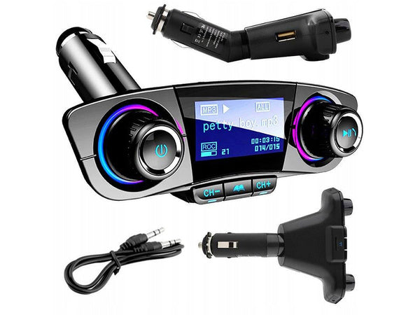 Fm siųstuvas bluetooth usb 5.0 daugiafunkcinis 8in1